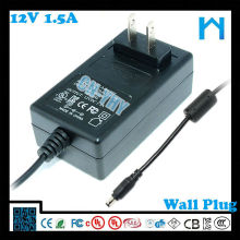 12 volt 1.5amp ac dc power adapter 18 watt